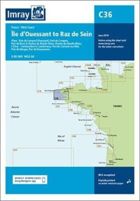 Imray Chart C36: Ile d'Ouessant to Raz de Seine