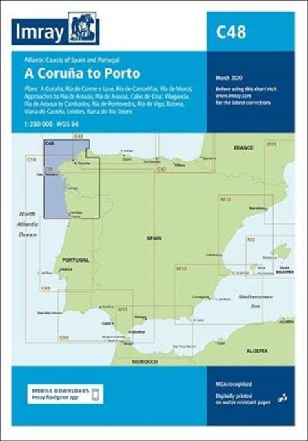 Imray Chart C48: A Coruna to Porto