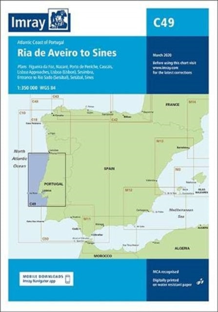 Imray Chart C49: Ria de Aveiro to Sines - Atlantic Coast of Portugal