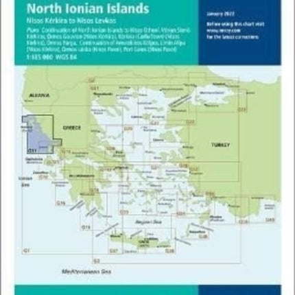 Imray Chart G11: North Ionian Islands: 2022