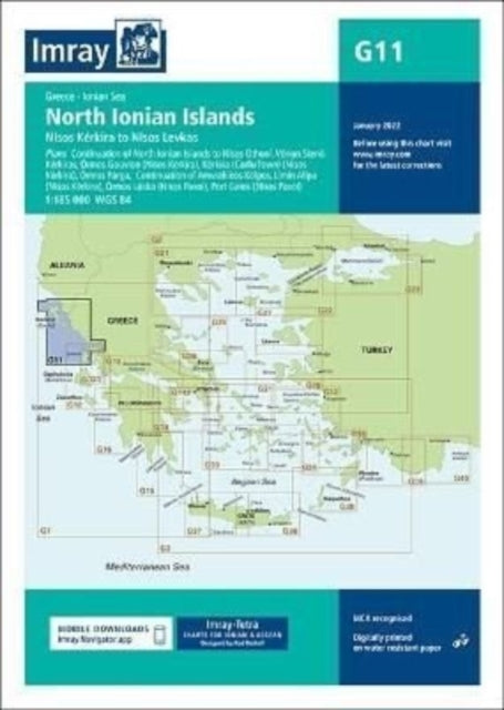 Imray Chart G11: North Ionian Islands: 2022