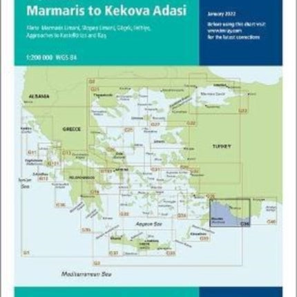 Imray Chart G36 Turkey - South Coast: Marmaris to Kekova Adasi: 2022