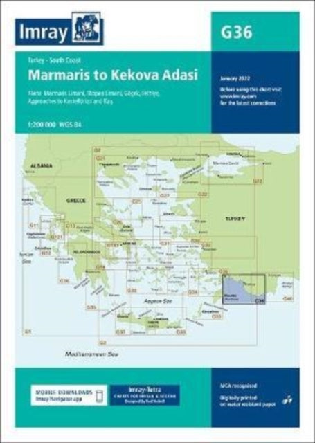 Imray Chart G36 Turkey - South Coast: Marmaris to Kekova Adasi: 2022