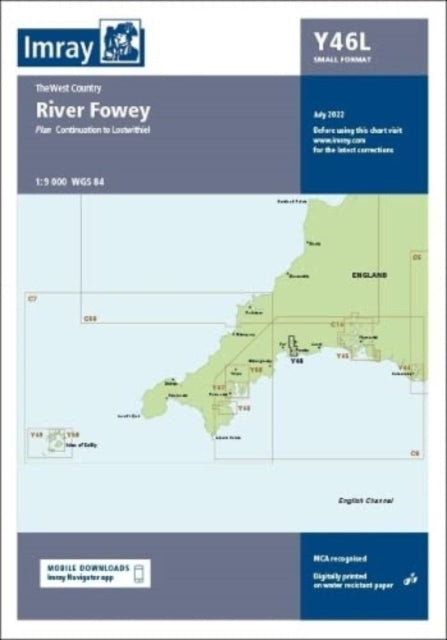 Imray Chart Y46 Laminated: River Fowey (Small Format): 2022