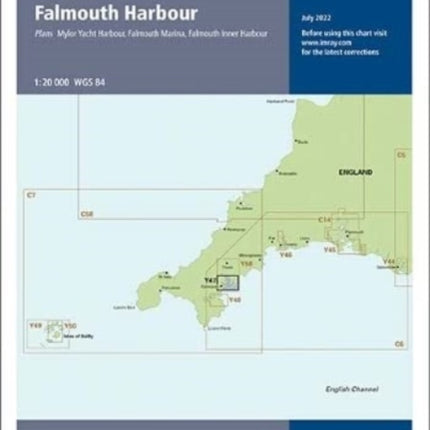 Imray Chart Y47: Falmouth Harbour (Small Format): 2022