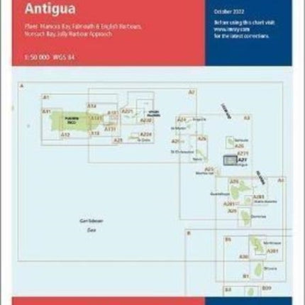 Imray Chart A27: Antigua: 2022