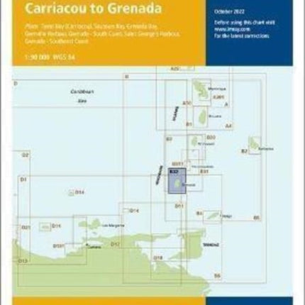 Imray Chart B32: Carriacou to Grenada: 2022