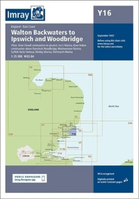 Imray Chart Y16: Walton Backwaters to Ipswich and Woodbridge: 2022