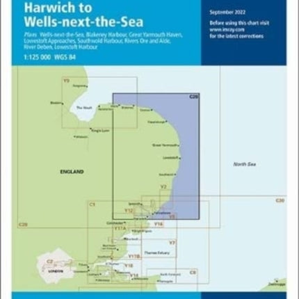 Imray Chart C28: Harwich to Wells-next-the-sea: 2022