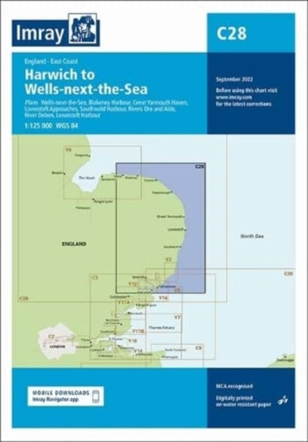 Imray Chart C28: Harwich to Wells-next-the-sea: 2022