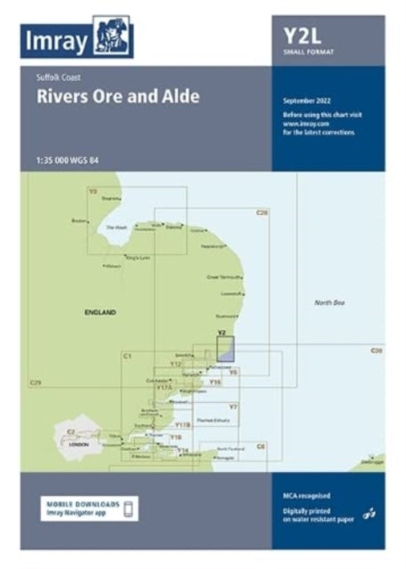 Laminated Imray Chart Y2: Rivers Ore and Alde: 2022