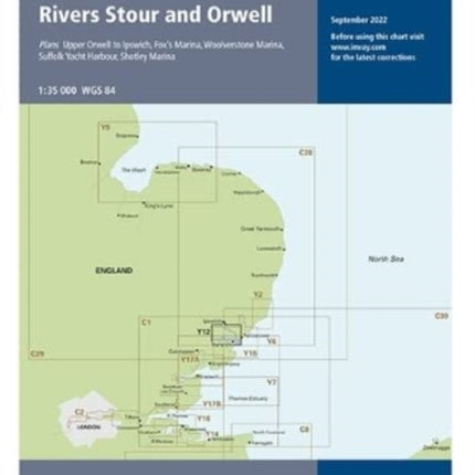 Imray Chart Y12: Rivers Stour and Orwell: 2022