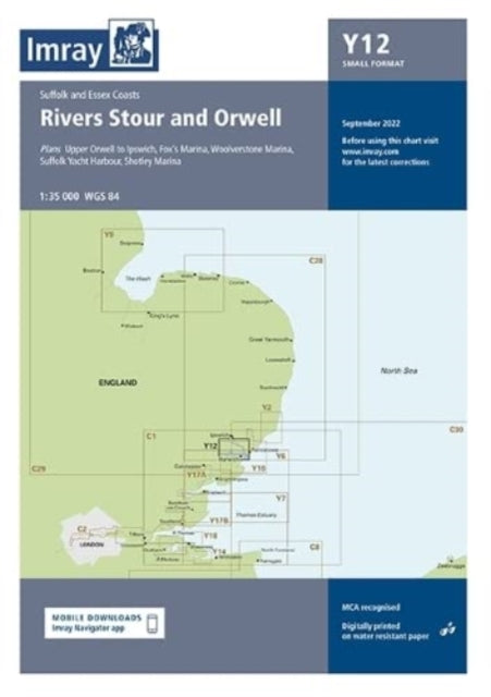 Imray Chart Y12: Rivers Stour and Orwell: 2022