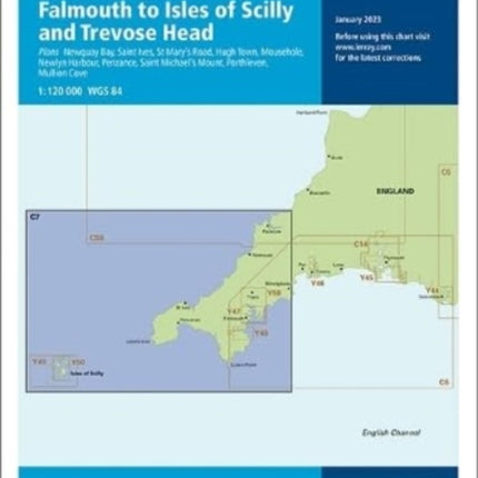 Imray Chart C7: Falmouth to Isles of Scilly and Trevose Head: 2022