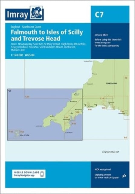 Imray Chart C7: Falmouth to Isles of Scilly and Trevose Head: 2022