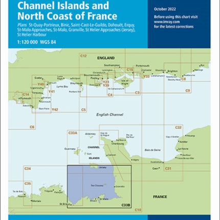 Imray C33B Channel Islands (South): Jersey to Mont St-Michel and Baie de Saint-Brieuc: 2022