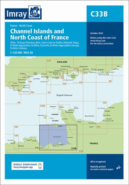 Imray C33B Channel Islands (South): Jersey to Mont St-Michel and Baie de Saint-Brieuc: 2022