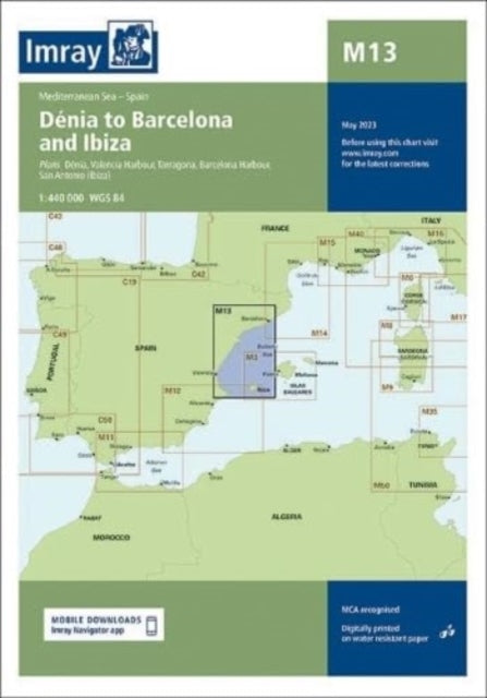 Imray Chart M13: Denia to Barcelona and Ibiza: 2023