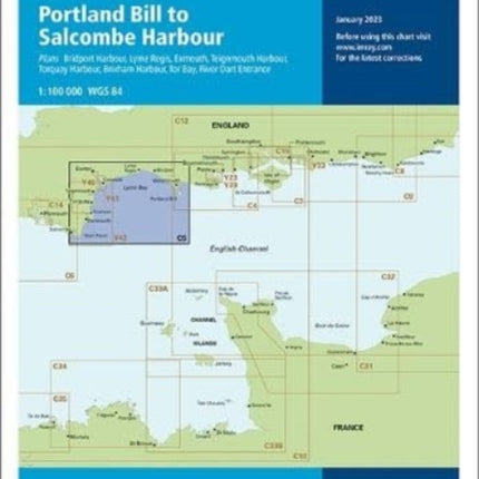 Imray Chart C5: Portland Bill to Salcombe Harbour: 2023