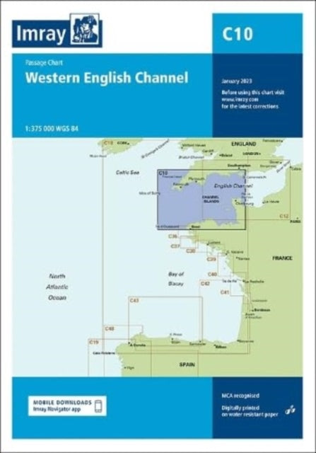 Imray Chart C10: Western English Channel Passage Chart: 2023