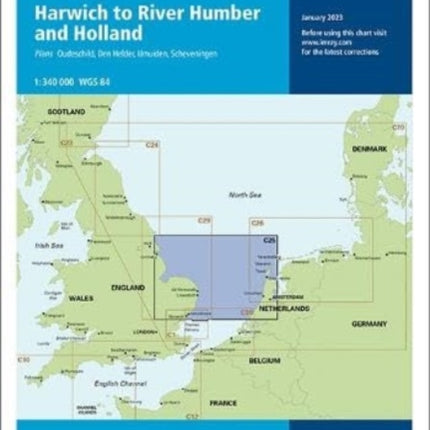 Imray Chart C25: Harwich to River Humber and Holland: 2023