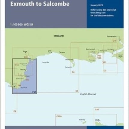 Imray Chart Y42: Exmouth to Salcombe (Small Format): 2023