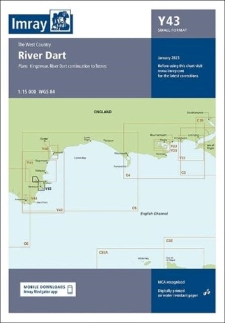 Imray Chart Y43: River Dart (Small Format): 2023