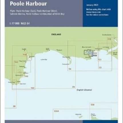 Imray Chart Y39 Laminated: Poole Harbour (Small Format): 2023