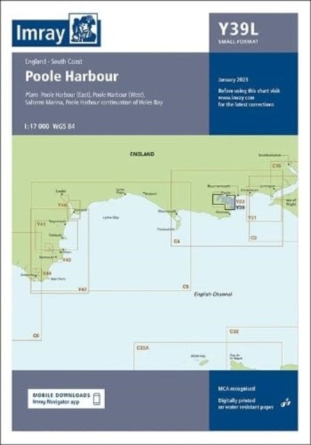 Imray Chart Y39 Laminated: Poole Harbour (Small Format): 2023