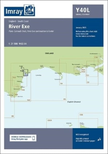 Imray Chart Y40 Laminated: River Exe (Small Format): 2023