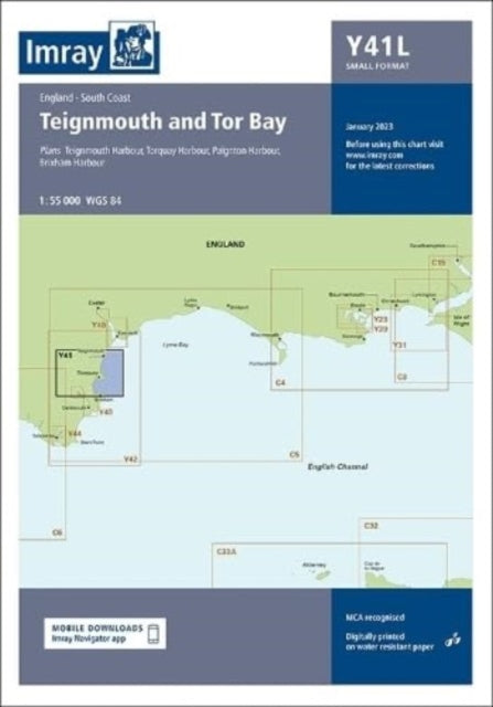 Imray Chart Y41: Laminated Teignmouth and Tor Bay: 2023