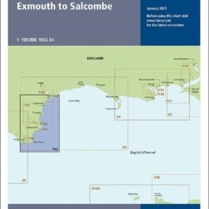 Imray Chart Y42: Laminated Exmouth to Salcombe: 2023