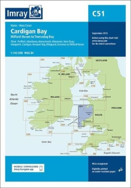 Imray Chart C51 Cardigan Bay: Milford Haven to Tremadog Bay: 2023