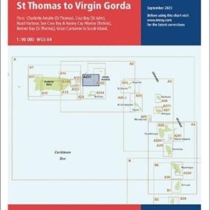 Imray Chart A231: St Thomas to Virgin Gorda: 2023