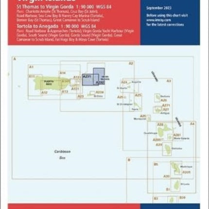 Imray Chart A233: Virgin Islands: 2023