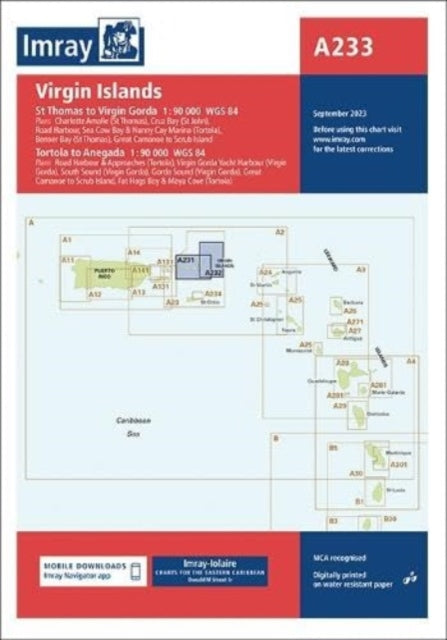 Imray Chart A233: Virgin Islands: 2023