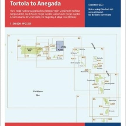 Imray Chart A232: Tortola to Anegada: 2023