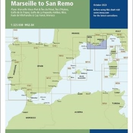 Imray Chart M15: Marseille to San Remo: 2023