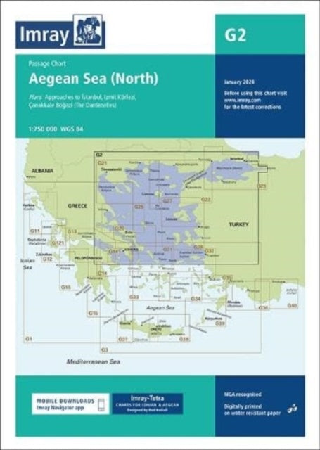 G2 Aegean Sea (North): Passage Chart: 2024