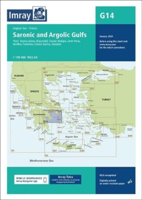 Imray Chart G14: Saronic and Argolic Gulfs: 2024