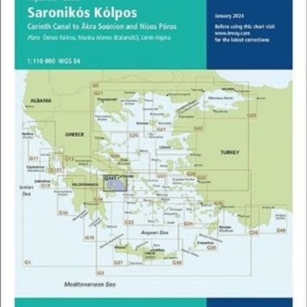 Imray G141 Chart: Saronikós Kólpos: 2024