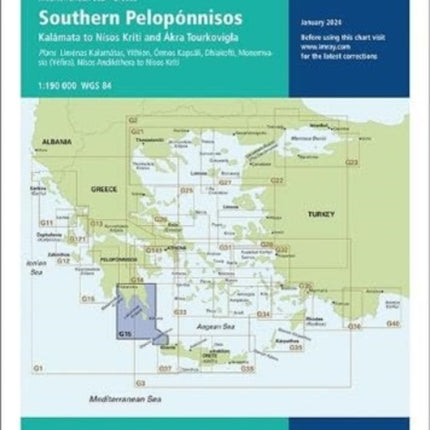 Imray Chart G15: Southern Pelopónnisos: 2024