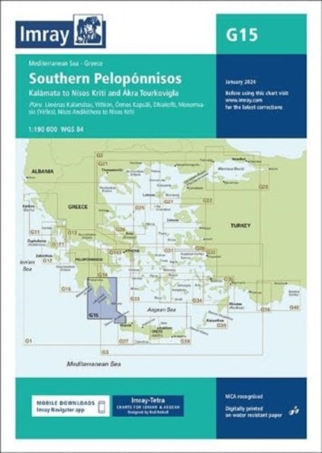 Imray Chart G15: Southern Pelopónnisos: 2024