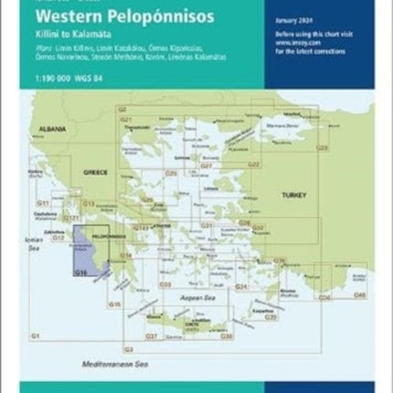 Imray Chart G16: Western Pelopónnisos: 2024