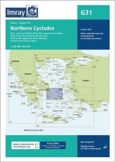 Imray Chart G31: Northern Cyclades: 2024