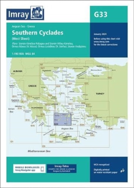 Imray Chart G33: Southern Cyclades: 2024