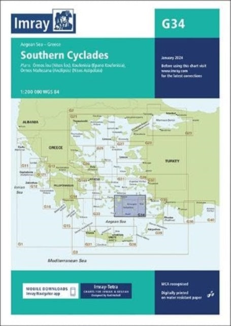 Imray Chart G34: Southern Cyclades: 2024