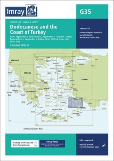 Imray Chart G35: Dodecanese and the Coast of Turkey: 2024