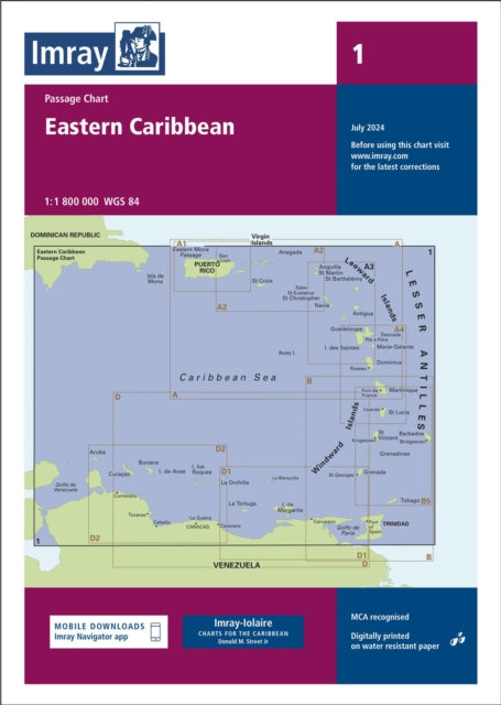 Imray Chart 1 Eastern Caribbean