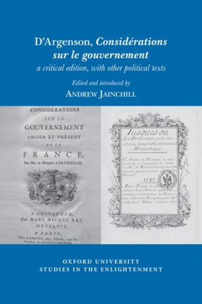D’Argenson, Considérations sur le gouvernement, a